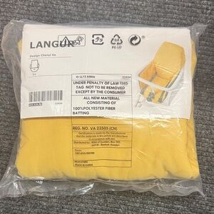 IKEA LANGUR Yellow Polyester Cushion Cover